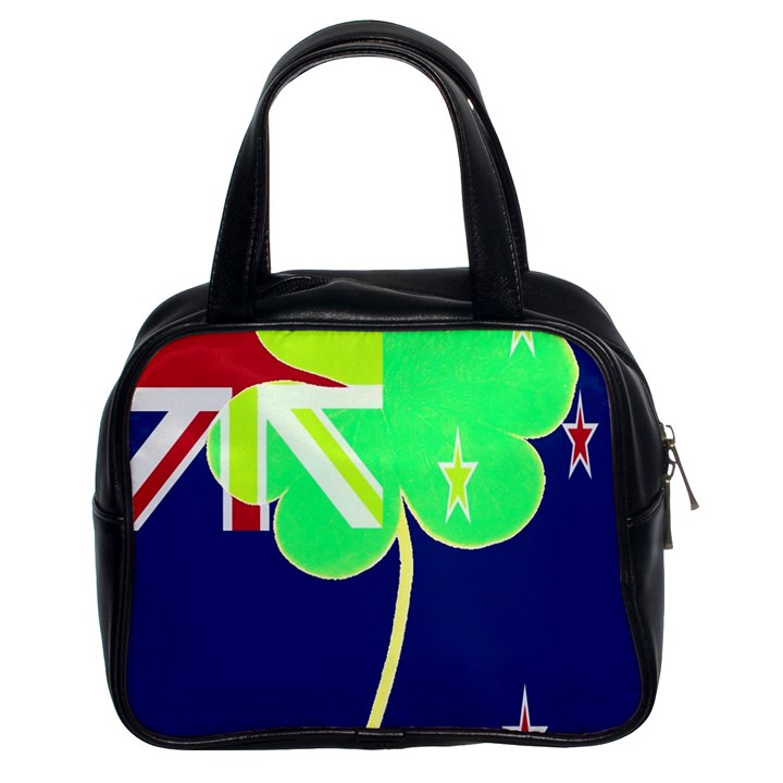 IrishShamrock New Zealand Ireland Funny St Patrick Flag Classic Handbags (2 Sides)