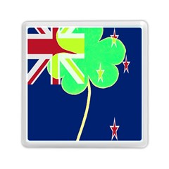 IrishShamrock New Zealand Ireland Funny St Patrick Flag Memory Card Reader (Square) 