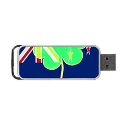 IrishShamrock New Zealand Ireland Funny St Patrick Flag Portable USB Flash (One Side)