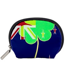 IrishShamrock New Zealand Ireland Funny St Patrick Flag Accessory Pouches (Small) 