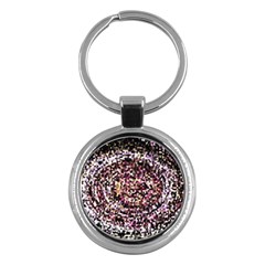 Mosaic Colorful Abstract Circular Key Chains (round)  by Amaryn4rt