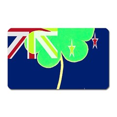 Irish Shamrock New Zealand Ireland Funny St Patrick Flag Magnet (Rectangular)