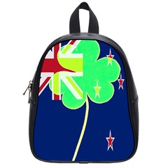 Irish Shamrock New Zealand Ireland Funny St Patrick Flag School Bags (Small) 