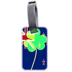 Irish Shamrock New Zealand Ireland Funny St Patrick Flag Luggage Tags (two Sides) by yoursparklingshop