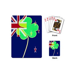 Irish Shamrock New Zealand Ireland Funny St Patrick Flag Playing Cards (mini)  by yoursparklingshop