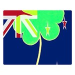 Irish Shamrock New Zealand Ireland Funny St Patrick Flag Double Sided Flano Blanket (Large)  Blanket Back