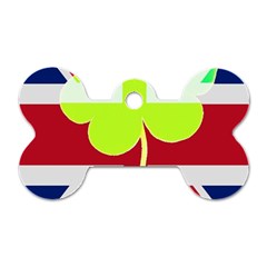 Irish British Shamrock United Kingdom Ireland Funny St  Patrick Flag Dog Tag Bone (two Sides) by yoursparklingshop