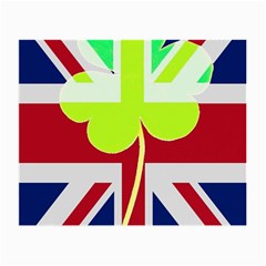 Irish British Shamrock United Kingdom Ireland Funny St  Patrick Flag Small Glasses Cloth (2-side) by yoursparklingshop