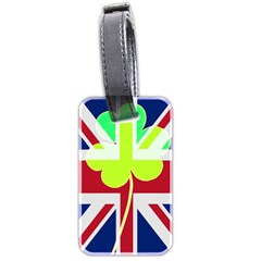 Irish British Shamrock United Kingdom Ireland Funny St  Patrick Flag Luggage Tags (two Sides) by yoursparklingshop