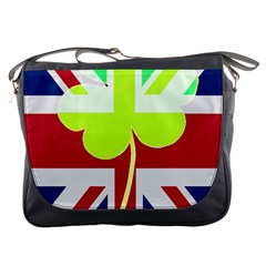 Irish British Shamrock United Kingdom Ireland Funny St  Patrick Flag Messenger Bags by yoursparklingshop