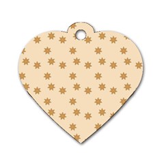 Pattern Gingerbread Star Dog Tag Heart (Two Sides)