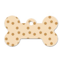 Pattern Gingerbread Star Dog Tag Bone (Two Sides)