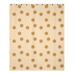 Pattern Gingerbread Star Shower Curtain 60  x 72  (Medium) 