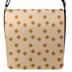 Pattern Gingerbread Star Flap Messenger Bag (S)