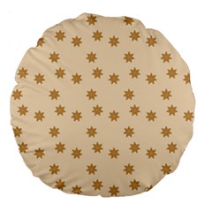 Pattern Gingerbread Star Large 18  Premium Flano Round Cushions