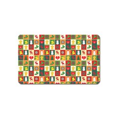 Pattern Christmas Patterns Magnet (name Card)