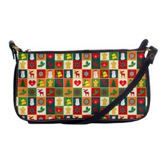Pattern Christmas Patterns Shoulder Clutch Bags by Amaryn4rt