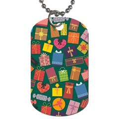 Presents Gifts Background Colorful Dog Tag (one Side) by Amaryn4rt