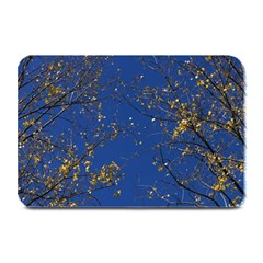 Poplar Foliage Yellow Sky Blue Plate Mats by Amaryn4rt