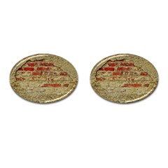 Wall Plaster Background Facade Cufflinks (oval) by Amaryn4rt