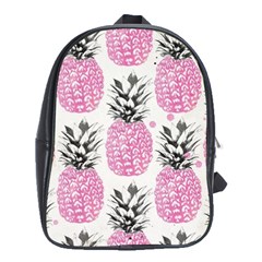 Lovely Pink Pineapple  School Bags (xl)  by Brittlevirginclothing