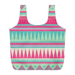 Gorgeous Colorful Pink Bohemian  Full Print Recycle Bags (l)  by Brittlevirginclothing