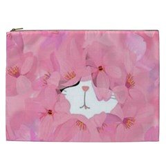 Gorgeous Pink Flowers  Cosmetic Bag (xxl)  by Brittlevirginclothing