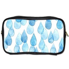 Cute Blue Rain Drops Toiletries Bags by Brittlevirginclothing