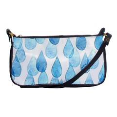 Cute Blue Rain Drops Shoulder Clutch Bags by Brittlevirginclothing