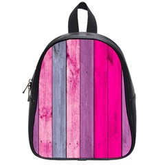 Pink Colored Wood School Bags (small) 