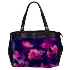 Blurry Violet Flowers Office Handbags by Brittlevirginclothing