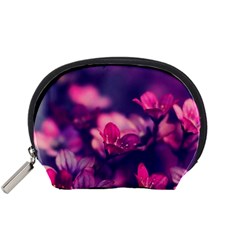 Blurry Violet Flowers Accessory Pouches (small)  by Brittlevirginclothing