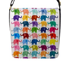 Lovely Colorful Mini Elephant Flap Messenger Bag (l)  by Brittlevirginclothing