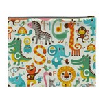 Lovely small cartoon animals Cosmetic Bag (XL) Back