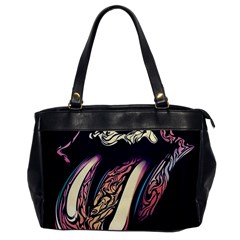 The Rolling Stones Glowing Logo Office Handbags by Brittlevirginclothing