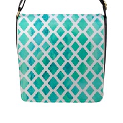 Blue Mosaic  Flap Messenger Bag (l) 