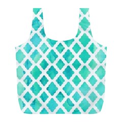 Blue Mosaic  Full Print Recycle Bags (l)  by Brittlevirginclothing