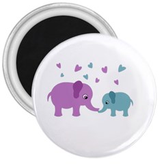 Elephant Love 3  Magnets by Valentinaart