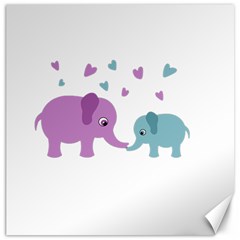 Elephant Love Canvas 16  X 16  