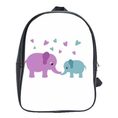 Elephant Love School Bags(large)  by Valentinaart