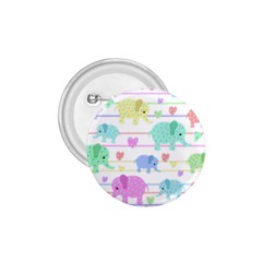 Elephant pastel pattern 1.75  Buttons