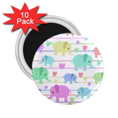 Elephant pastel pattern 2.25  Magnets (10 pack) 