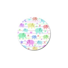 Elephant pastel pattern Golf Ball Marker (4 pack)