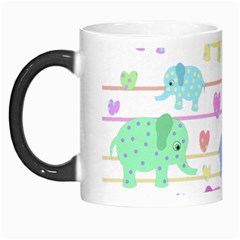 Elephant Pastel Pattern Morph Mugs by Valentinaart