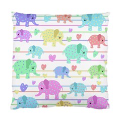 Elephant pastel pattern Standard Cushion Case (Two Sides)