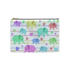 Elephant pastel pattern Cosmetic Bag (Medium) 