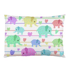 Elephant pastel pattern Pillow Case (Two Sides)