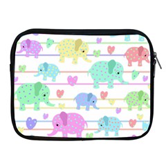 Elephant pastel pattern Apple iPad 2/3/4 Zipper Cases