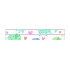 Elephant pastel pattern Flano Scarf (Mini)