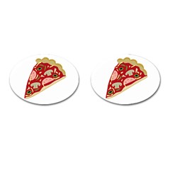 Pizza Slice Cufflinks (oval) by Valentinaart